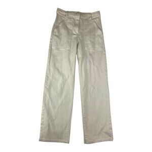 Wilfred Free size 2 xs cream modern utility high rise straight leg jeans denim a